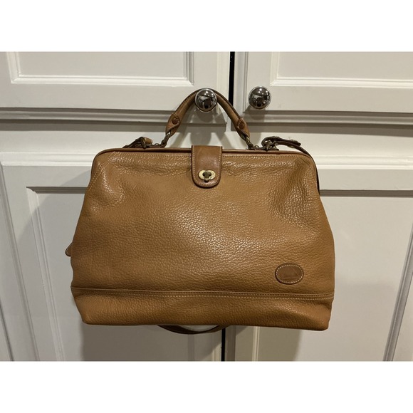 Liz Claiborne Leather Doctor Bag Satchel Top Handle Crossbody Authentic Vintage - Picture 1 of 16